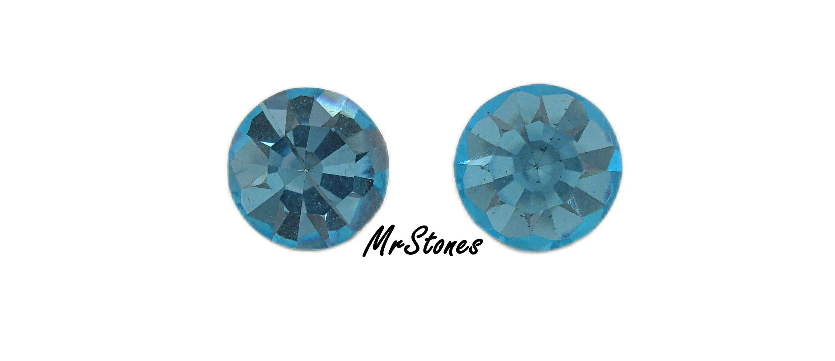 10.3mm (1100) (46ss) Czech Aqua Bohemian Round Chaton