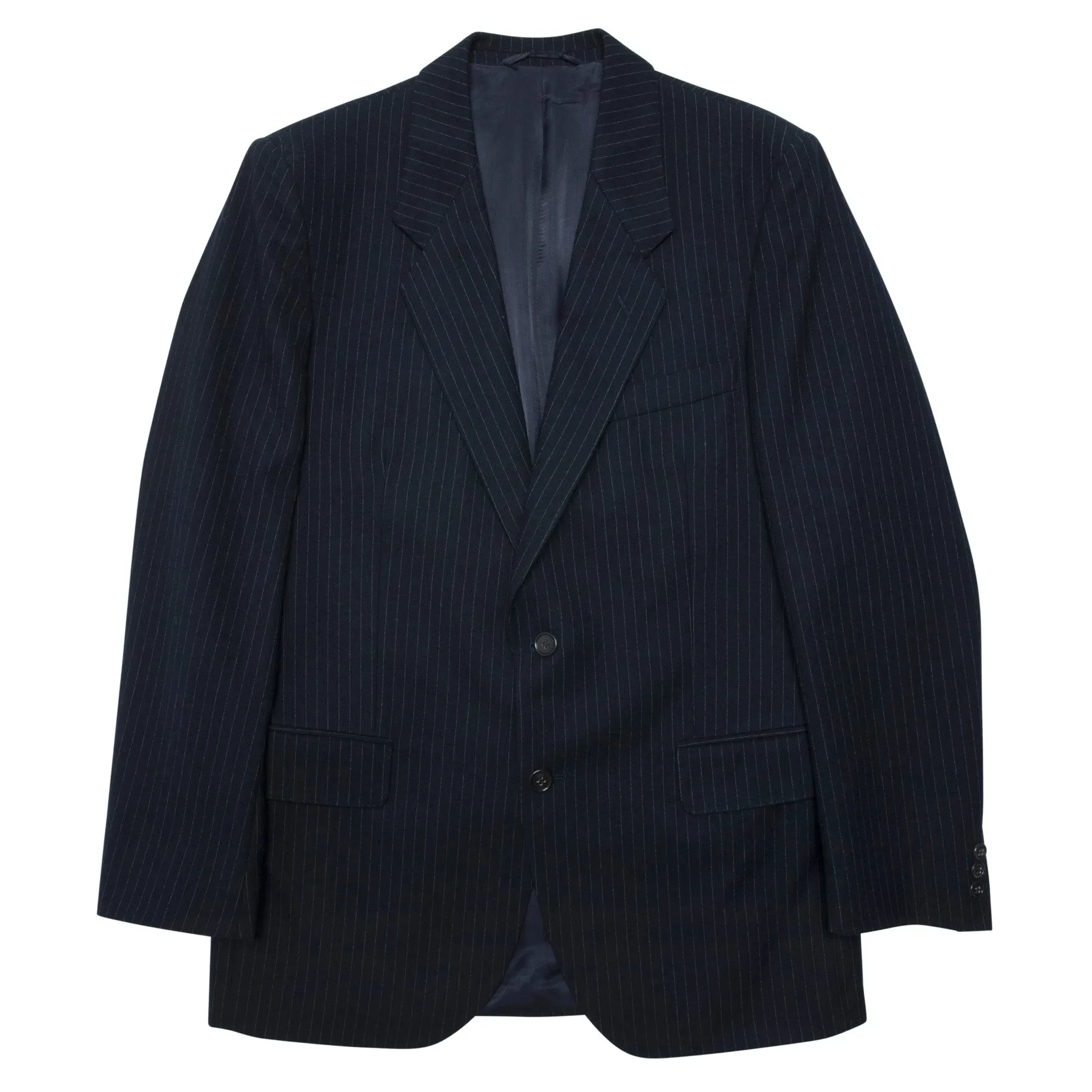 80s, Worsted Flannel, Pinstripe, Structured Drape, Banking Uniform