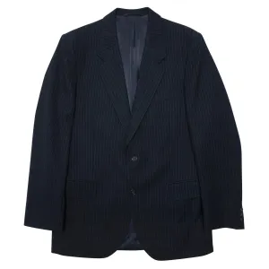 80s, Worsted Flannel, Pinstripe, Structured Drape, Banking Uniform