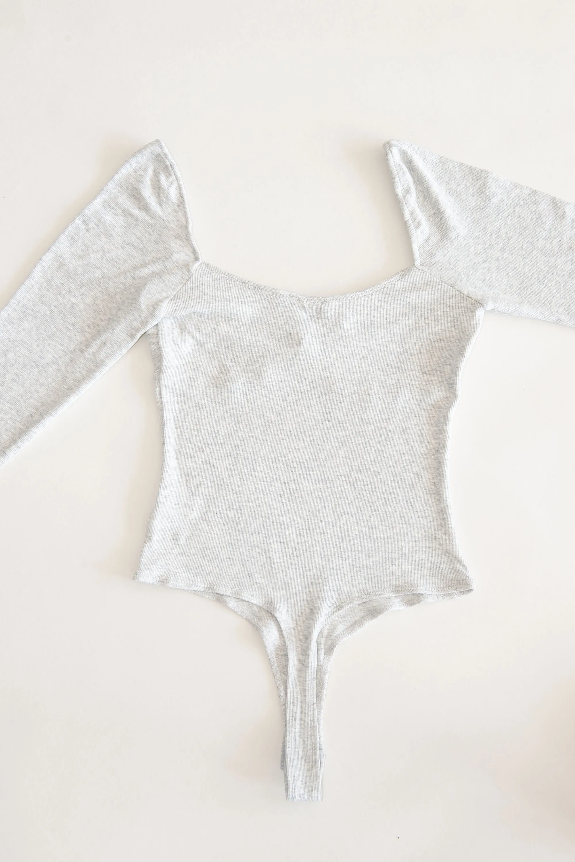 All About The Love Gray Bodysuit