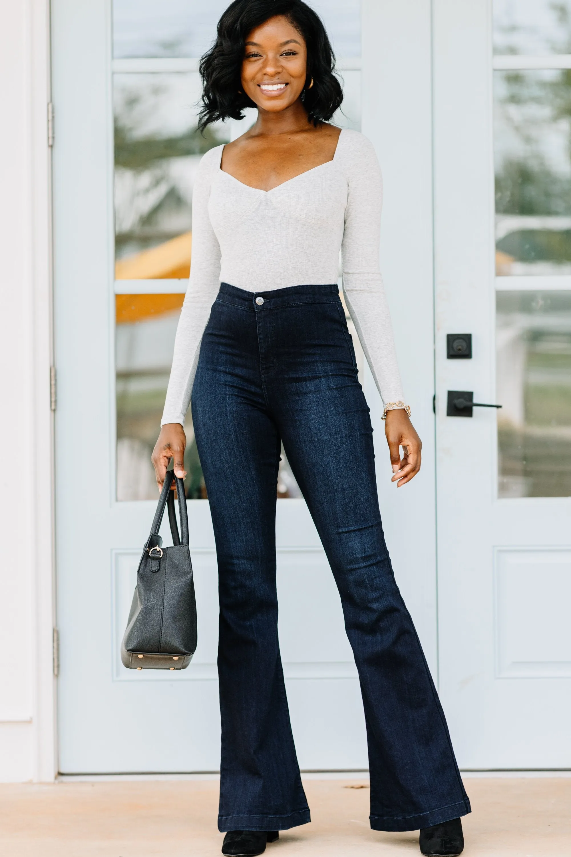 All About The Love Gray Bodysuit