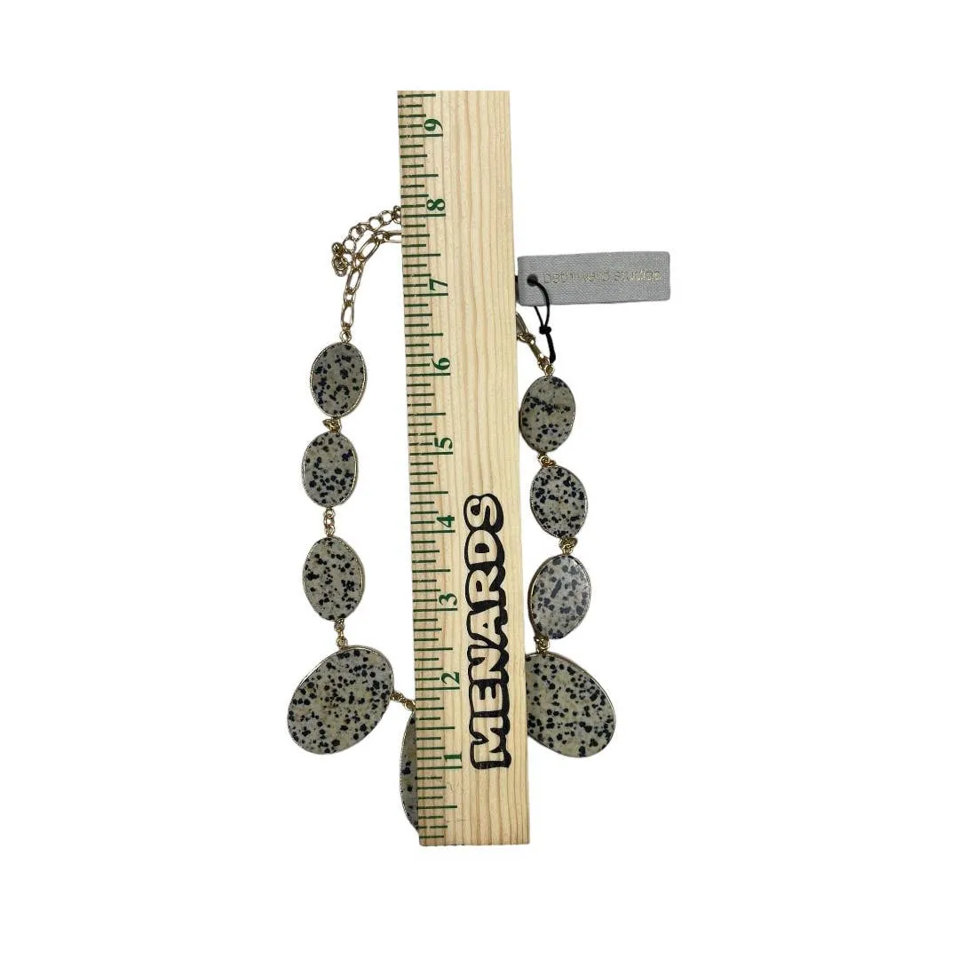 Anthropologie Beth Ward Studio Neutral Stone Statement Necklace New