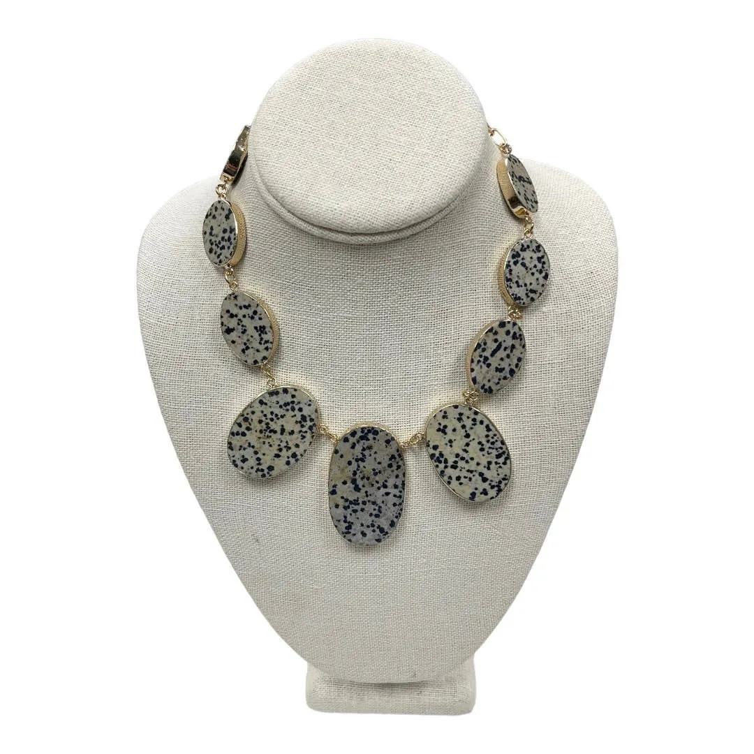 Anthropologie Beth Ward Studio Neutral Stone Statement Necklace New