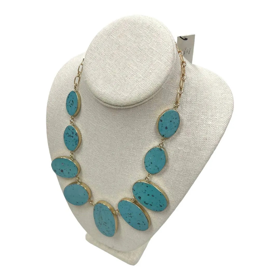 Anthropologie Beth Ward Studio Turquoise Statement Necklace New