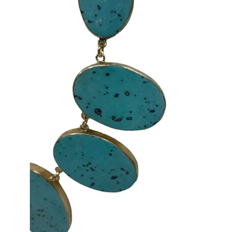 Anthropologie Beth Ward Studio Turquoise Statement Necklace New