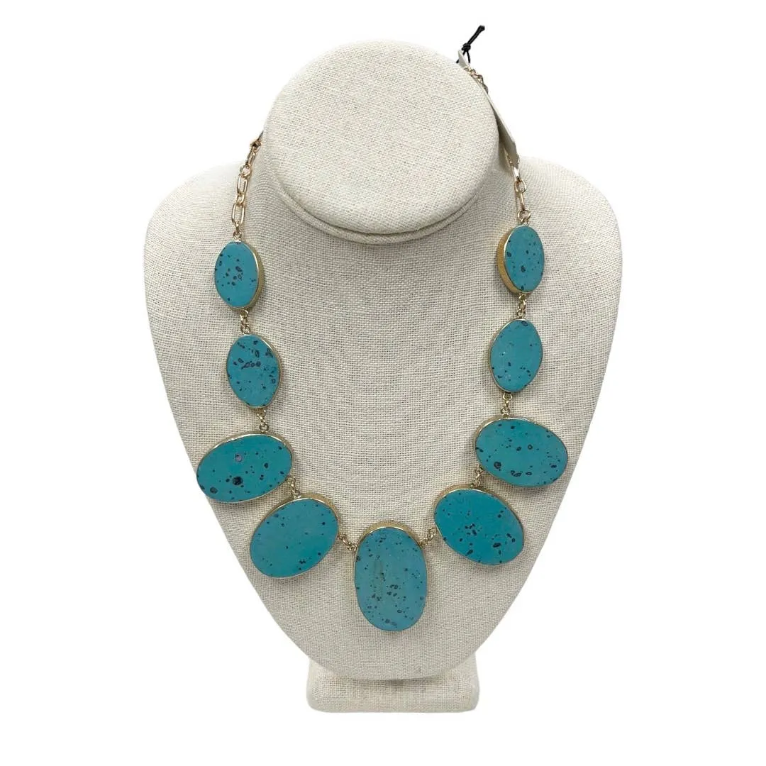 Anthropologie Beth Ward Studio Turquoise Statement Necklace New