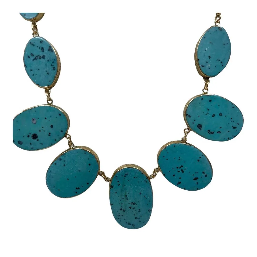Anthropologie Beth Ward Studio Turquoise Statement Necklace New