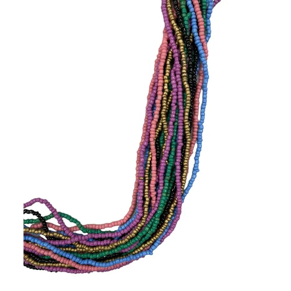 Anthropologie Sead Beaded Boho Waterfall Statement Necklace