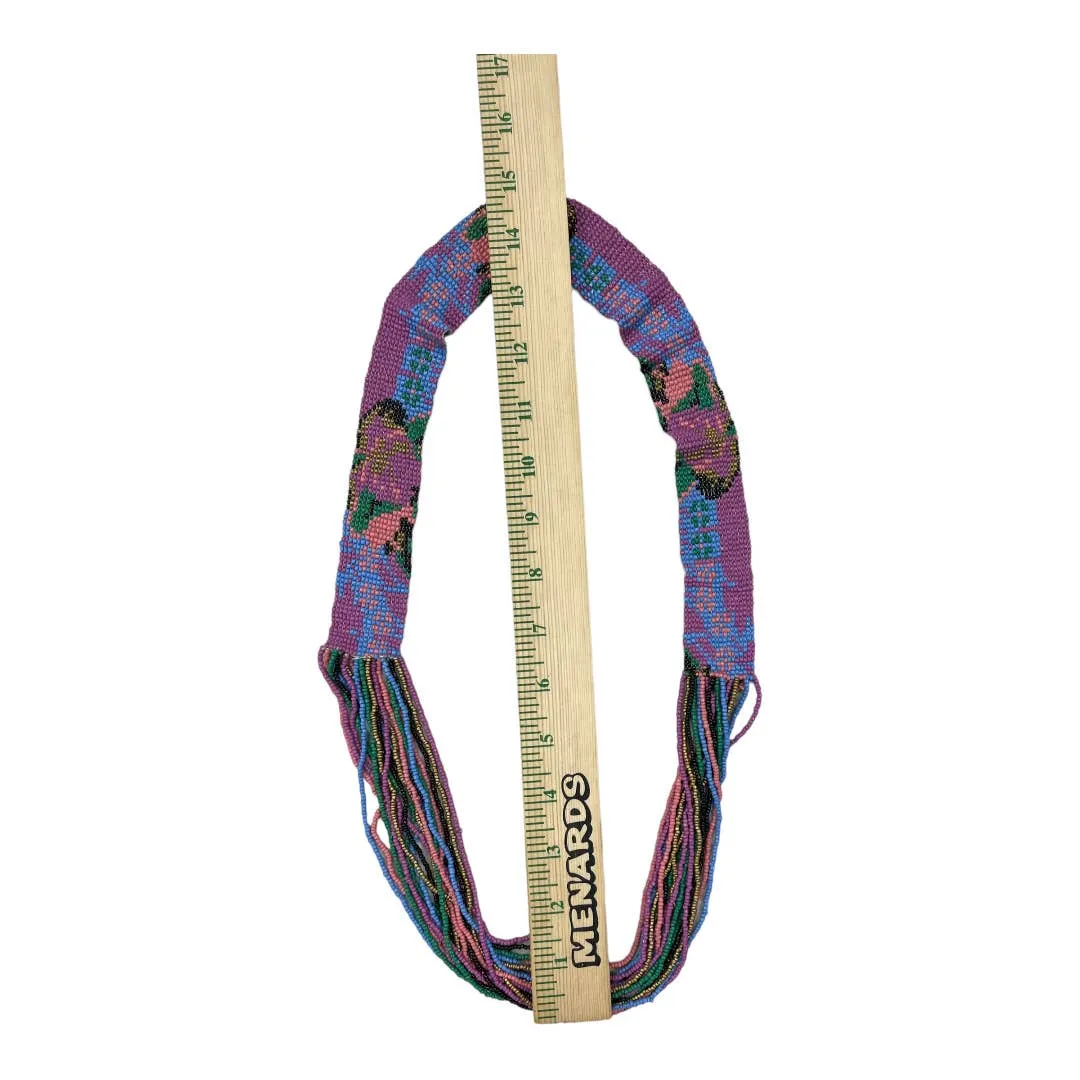 Anthropologie Sead Beaded Boho Waterfall Statement Necklace