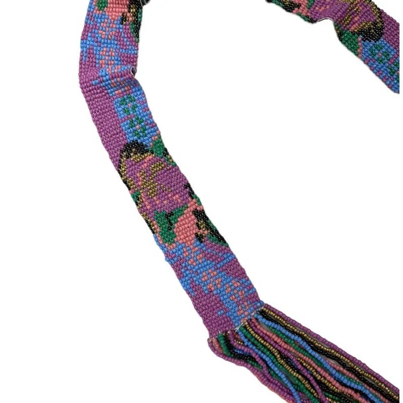 Anthropologie Sead Beaded Boho Waterfall Statement Necklace