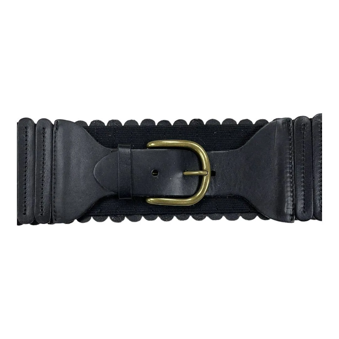 Anthropologie Tabitha Tall Leather Belt Size Small New Black