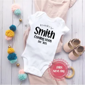 Baby Announcement Baby Bodysuit
