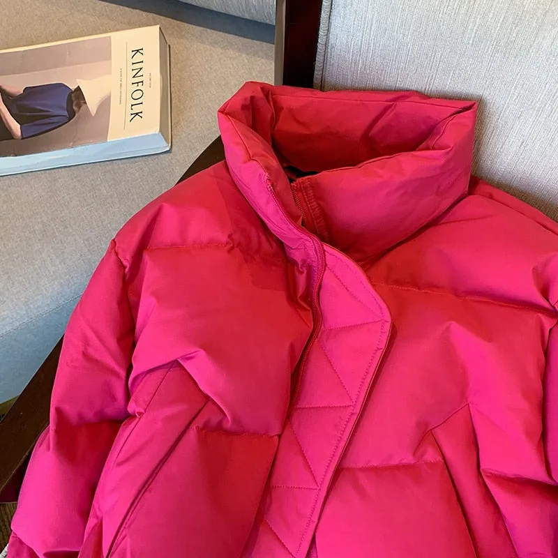 Bright Fuchsia Warm Parka Coat