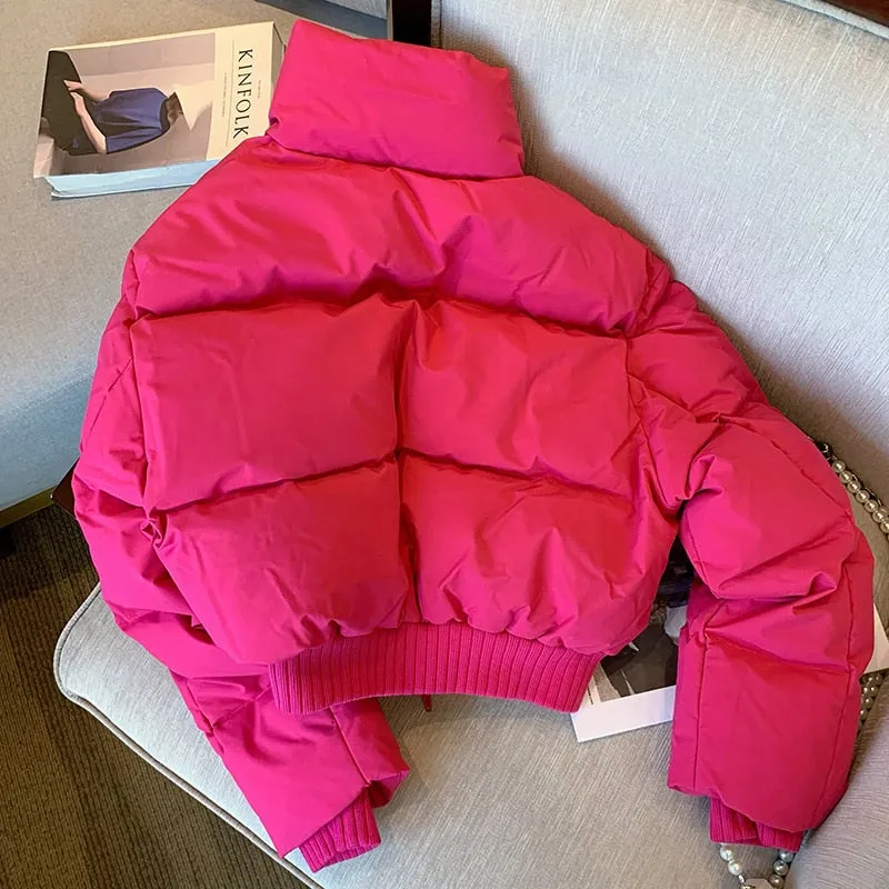 Bright Fuchsia Warm Parka Coat
