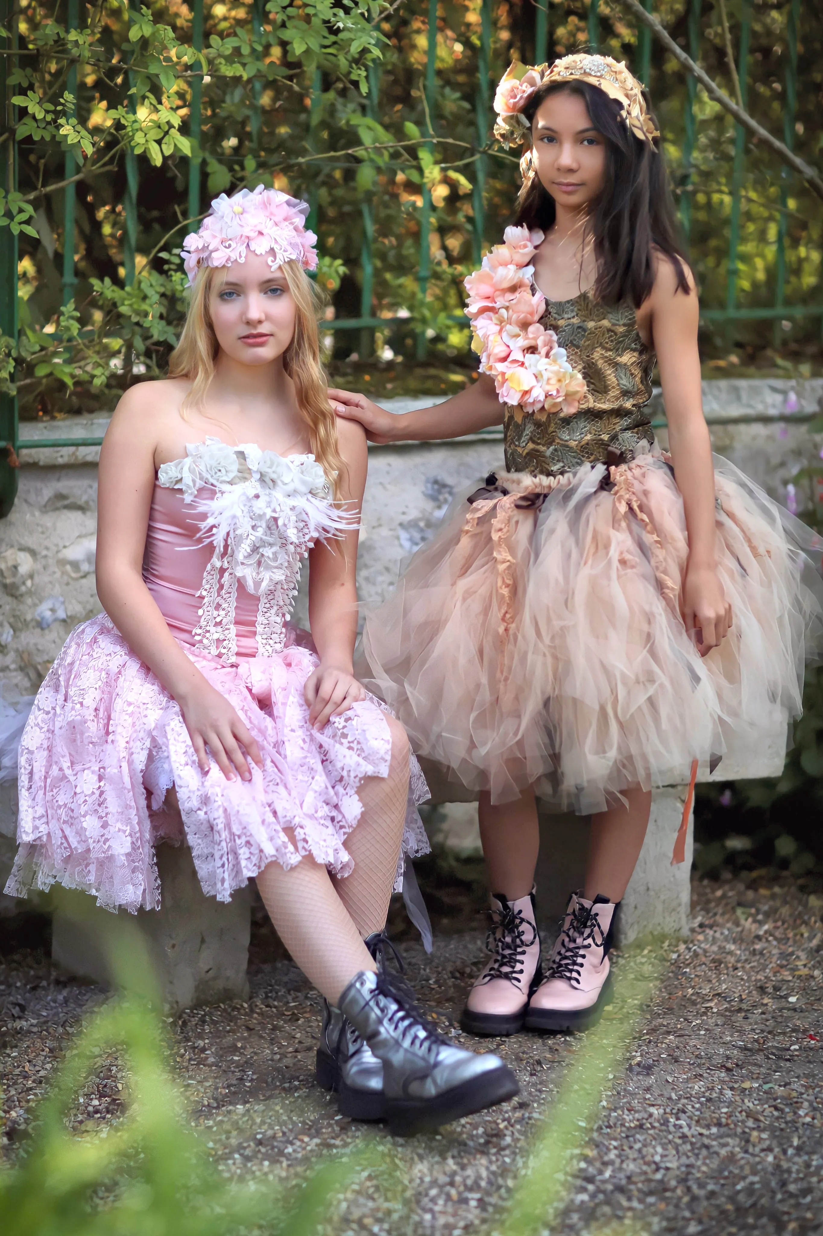 Bustier Corset Set - Blush Top  & Tulle Skirt - Aria
