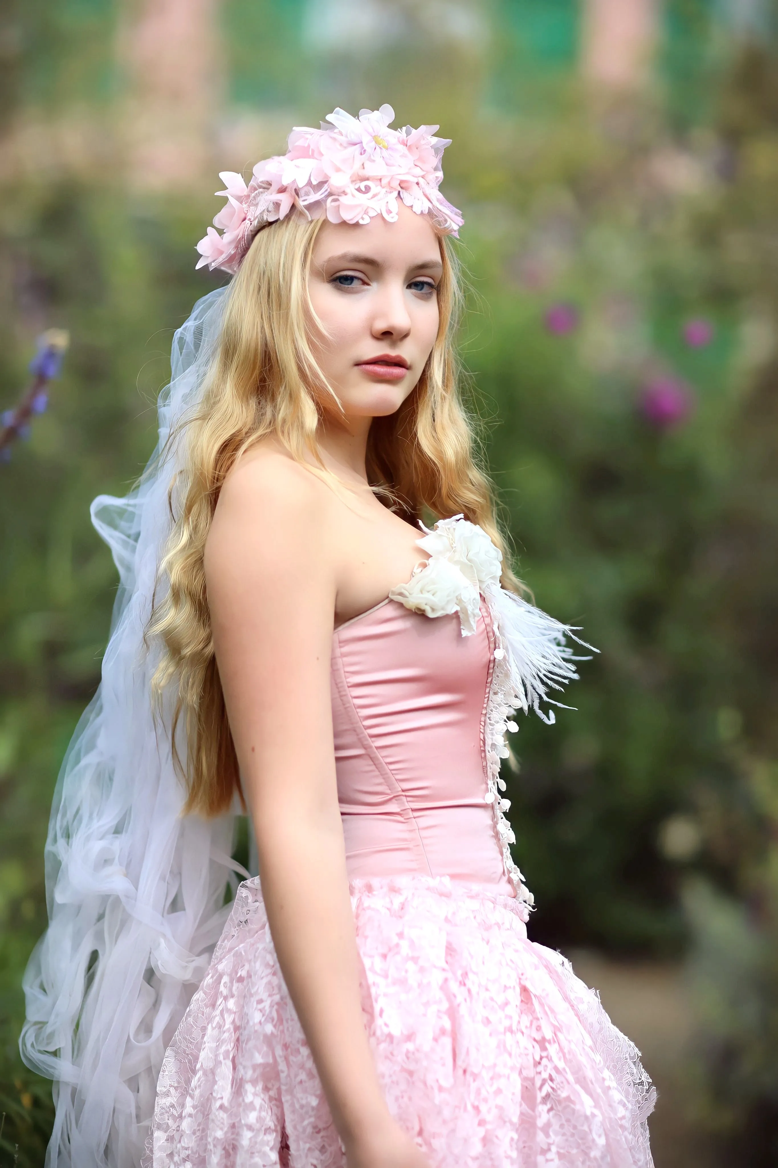 Bustier Corset Set - Blush Top  & Tulle Skirt - Aria