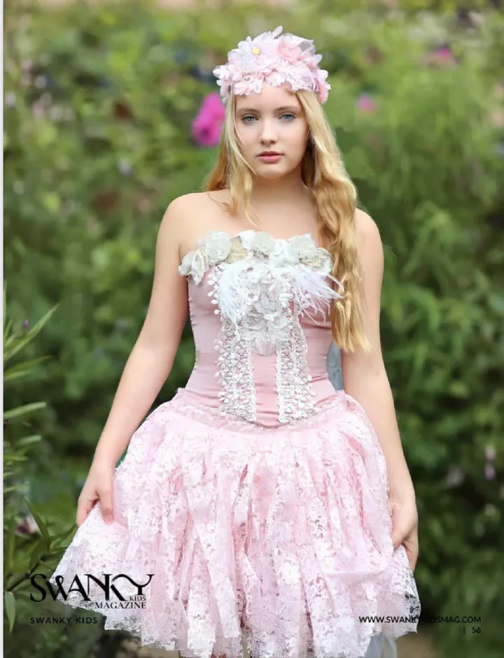 Bustier Corset Set - Blush Top  & Tulle Skirt - Aria