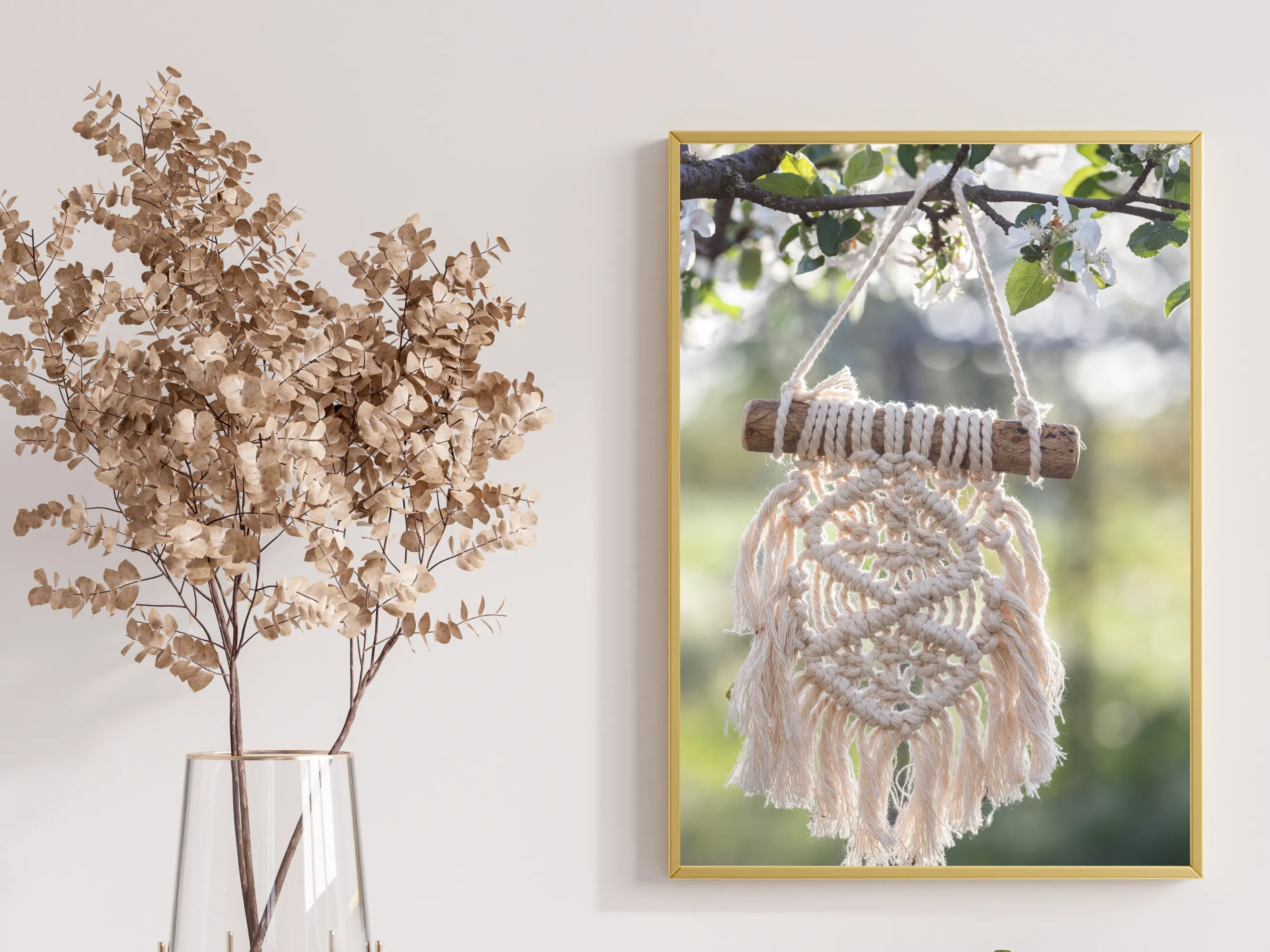Handcrafted Macrame Design Boho Decor Wall Art