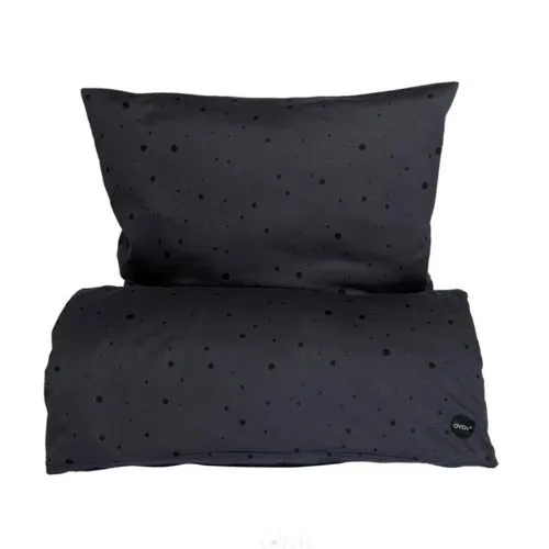 OYOY Duvet Cover Dot Anthracite/Black - Clearance