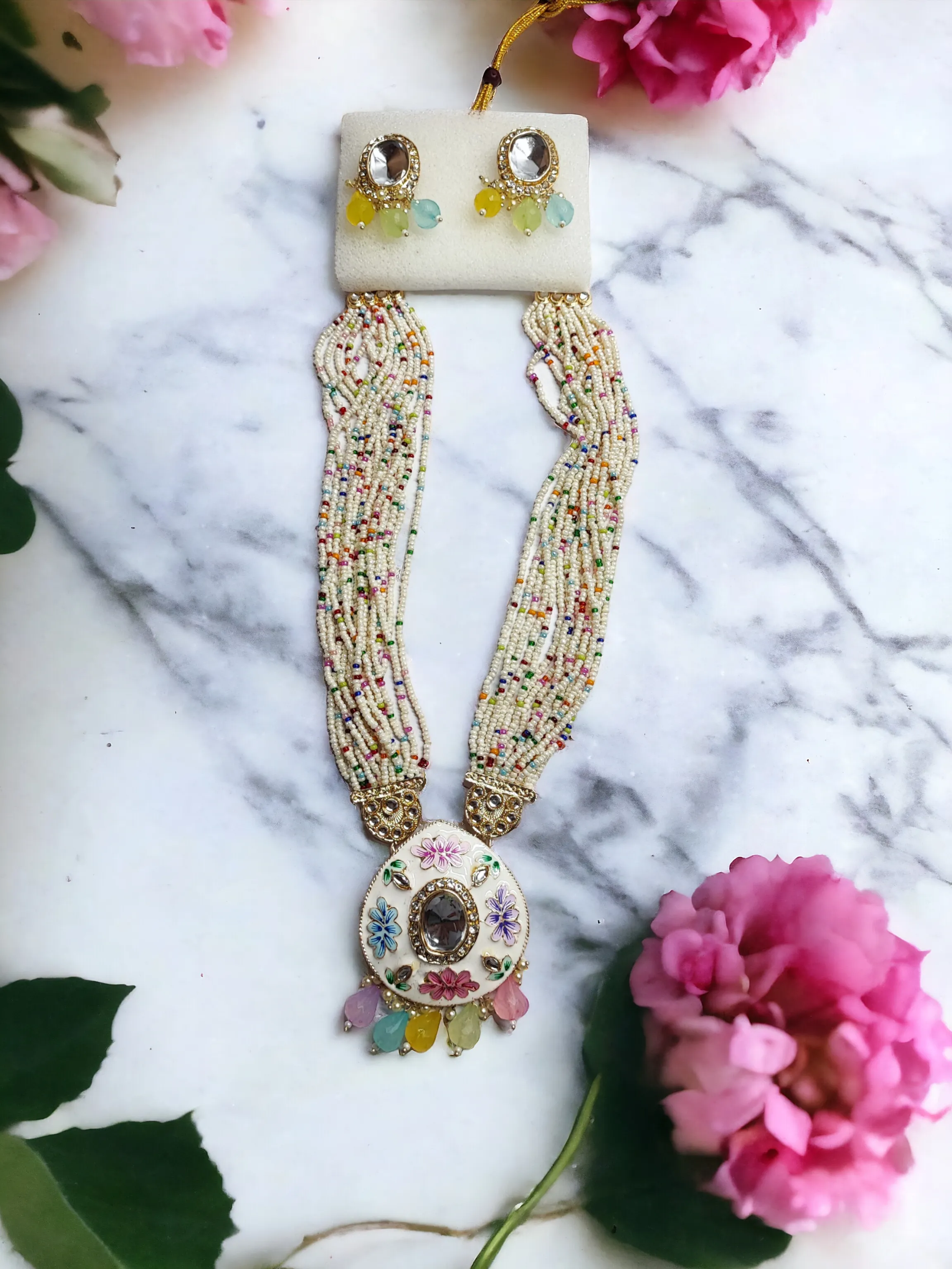 Pearlfect Bohemian Multi-Stone Raani Haar