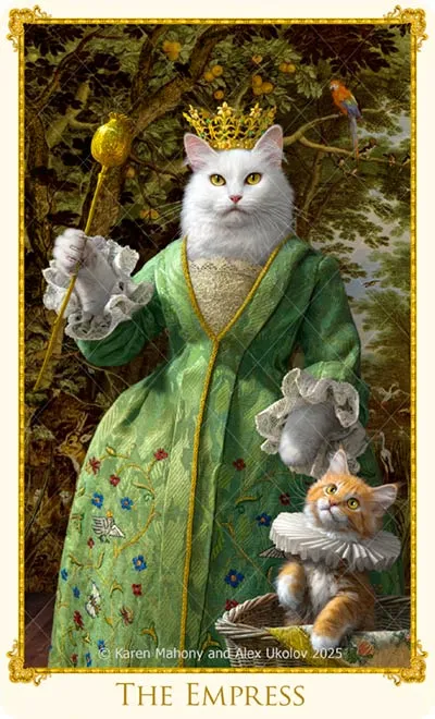 Pre-orders opening in MAY 2025. The Bohemian Cats Theatre Tarot standard deck.