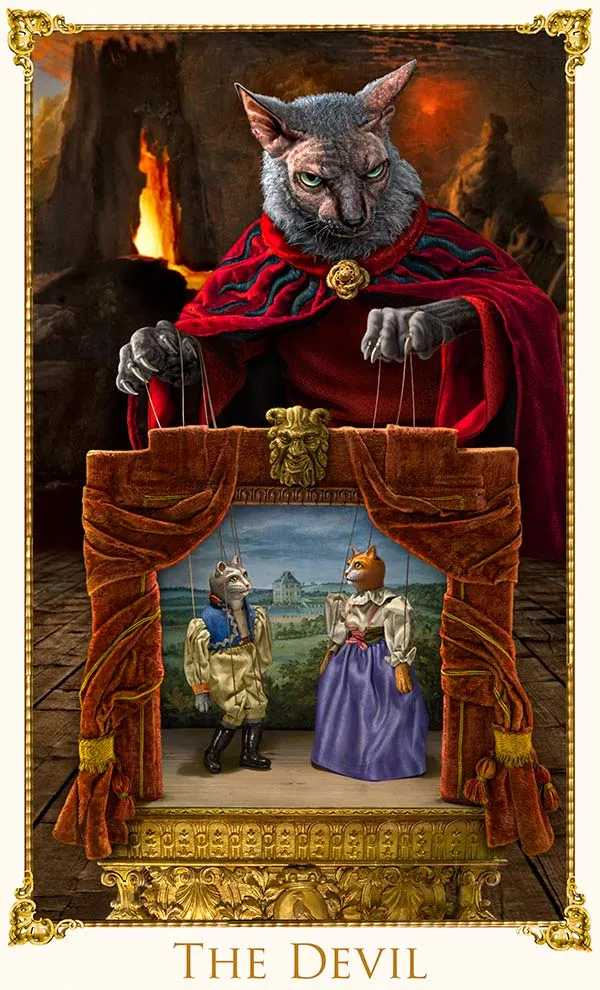 Pre-orders opening in MAY 2025. The Bohemian Cats Theatre Tarot standard deck.