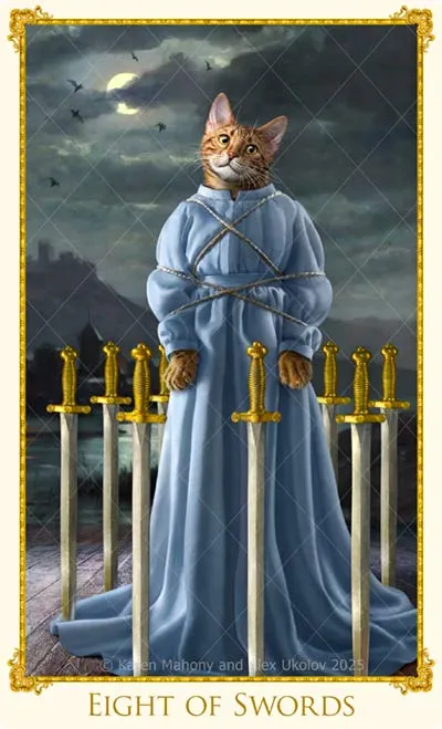 Pre-orders opening in MAY 2025. The Bohemian Cats Theatre Tarot standard deck.