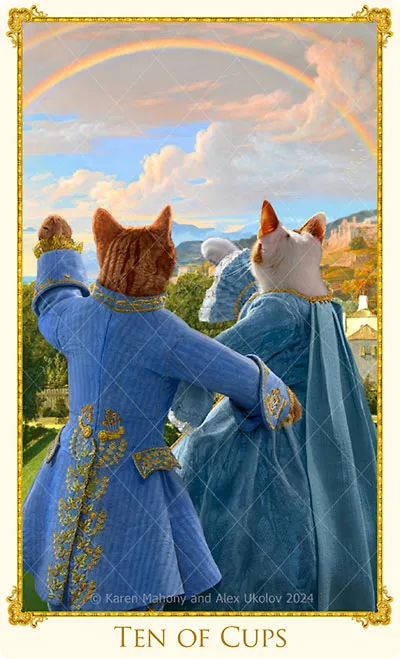 Pre-orders opening in MAY 2025. The Bohemian Cats Theatre Tarot standard deck.