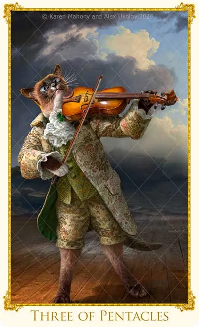 Pre-orders opening in MAY 2025. The Bohemian Cats Theatre Tarot standard deck.