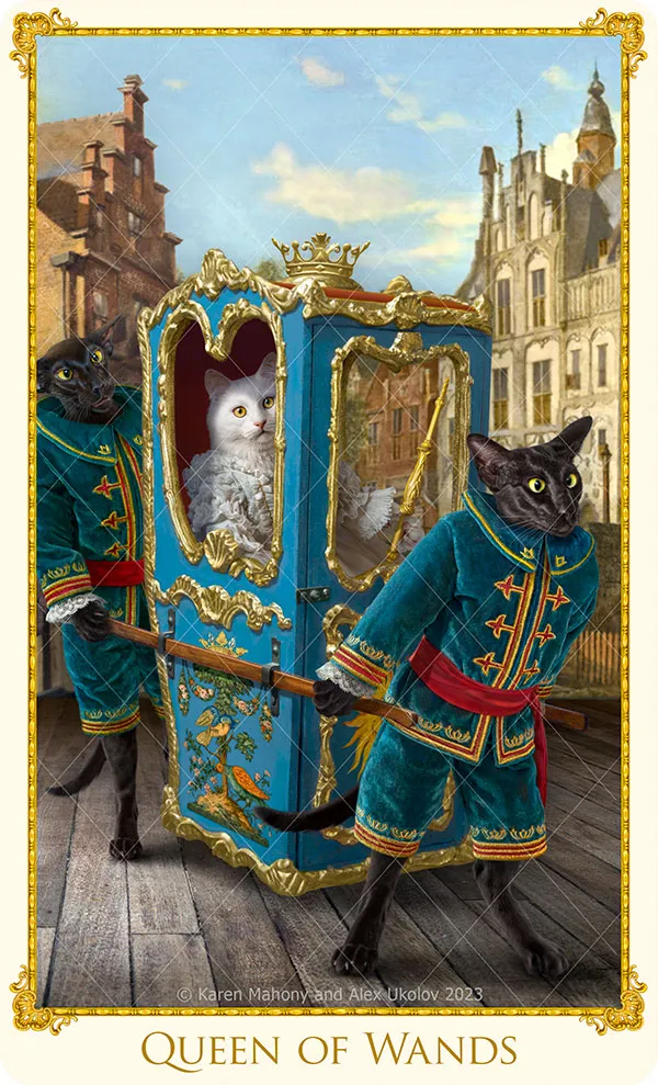 Pre-orders opening in MAY 2025. The Bohemian Cats Theatre Tarot standard deck.