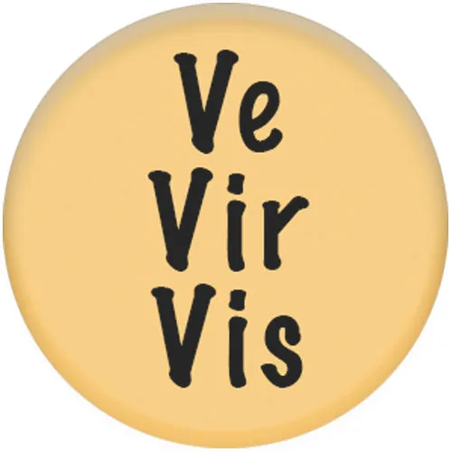 Pronoun Ve/Vir/Vis Small Pin Badge (Mustard Yellow)