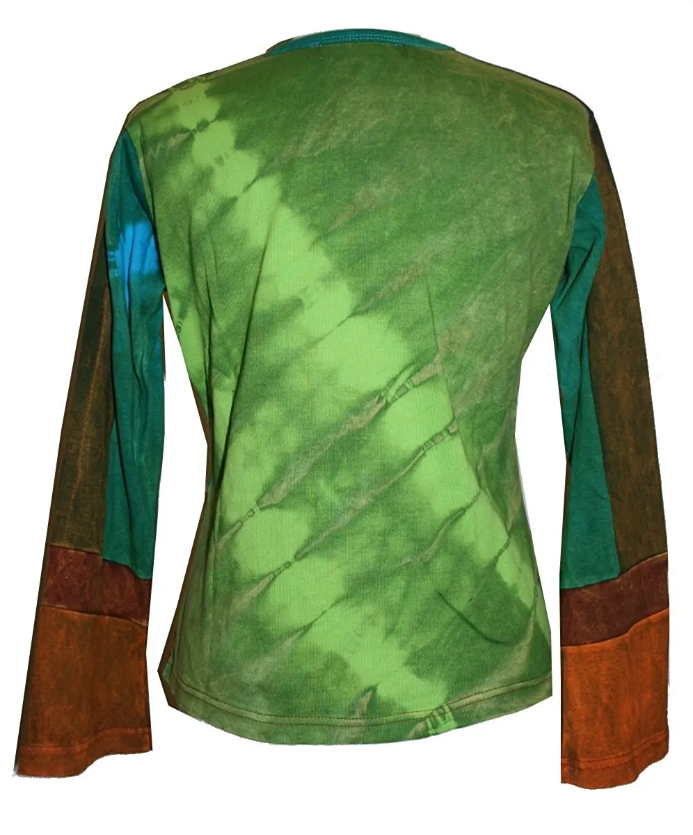 R 250 Bohemian Funky Embroidered Asymmetrical Patches Bohemian Blouse
