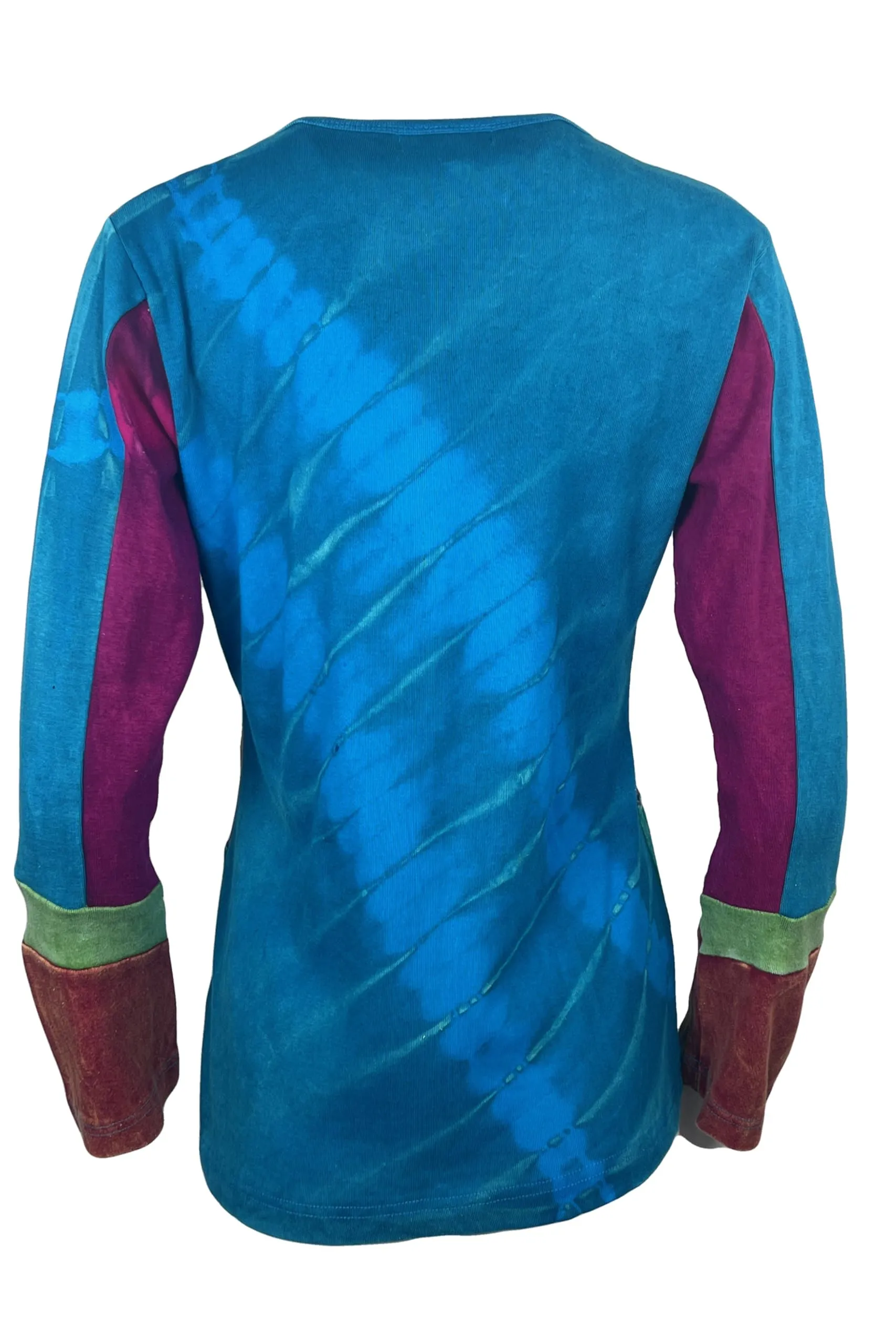 R 250 Bohemian Funky Embroidered Asymmetrical Patches Bohemian Blouse
