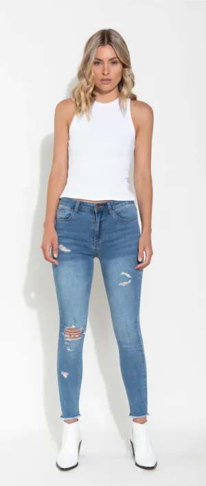 Saint Rose Mila Jean Rip - Mid Blue