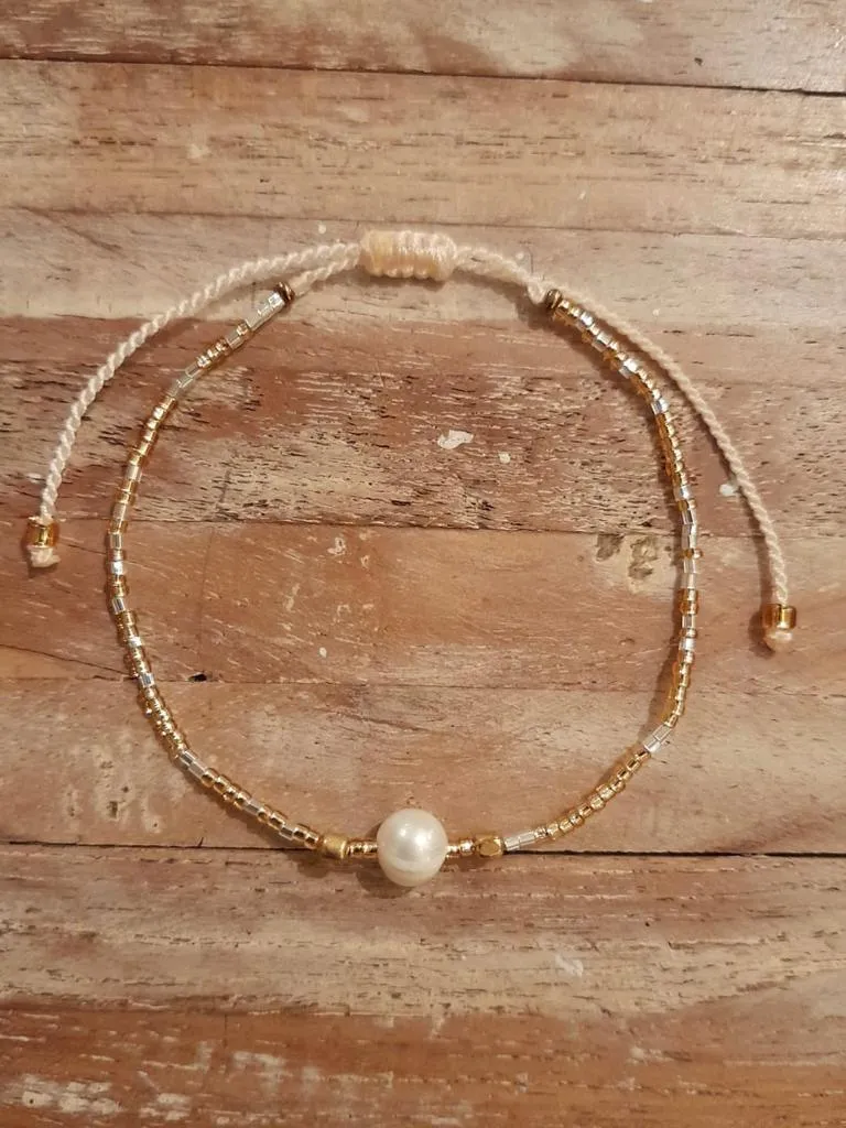 SINGLE WATER PEARL BRACELET New Silver Gold