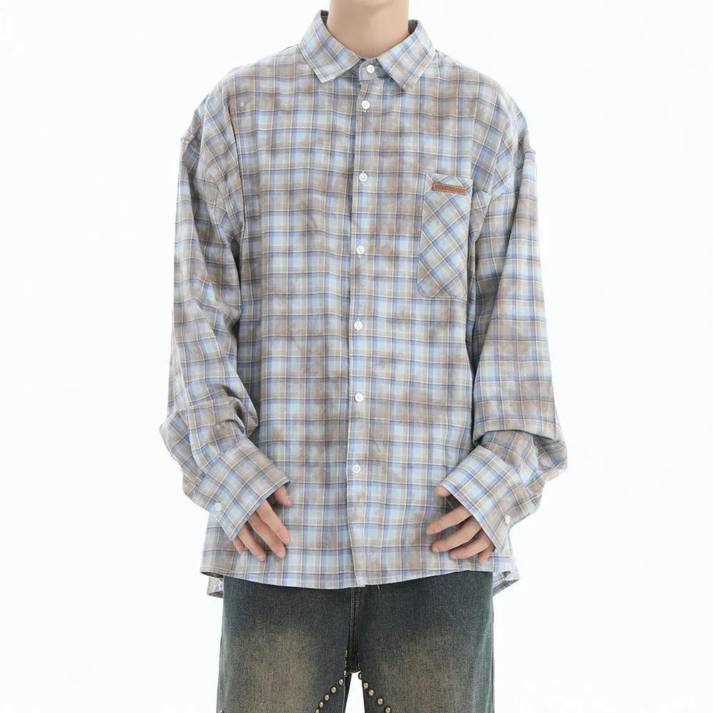 Soft Girl Plaid Button-Up Shirt