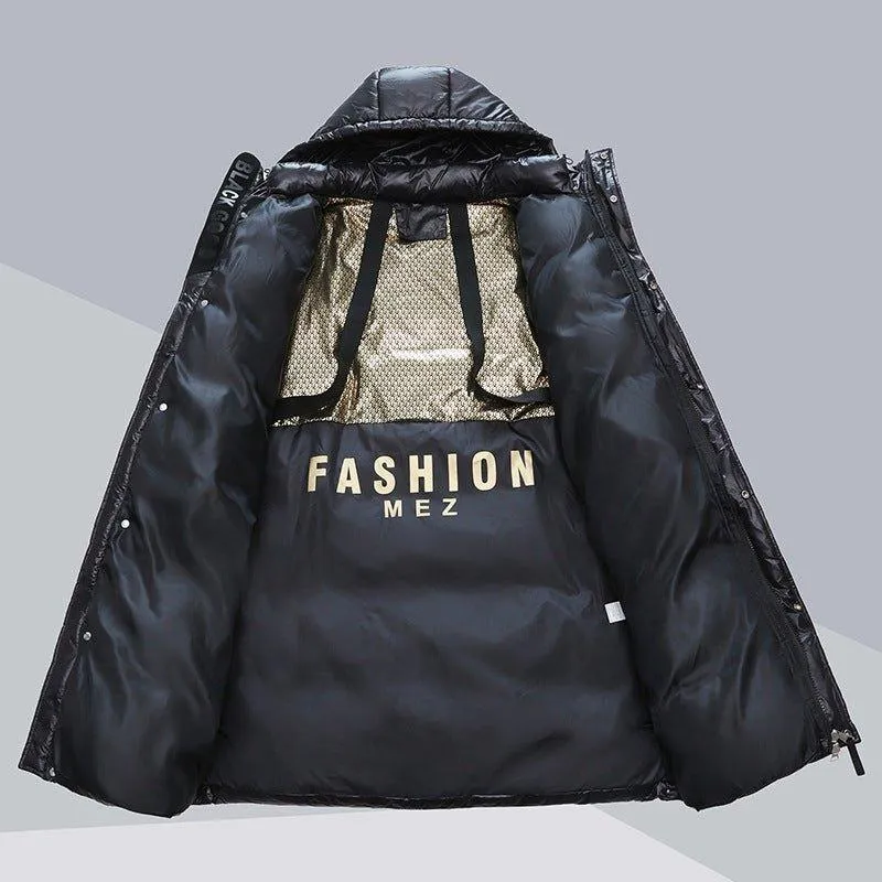 Women’s Long Hooded Winter Coat – Warm Cotton Jacket with Pockets for Cold Weather